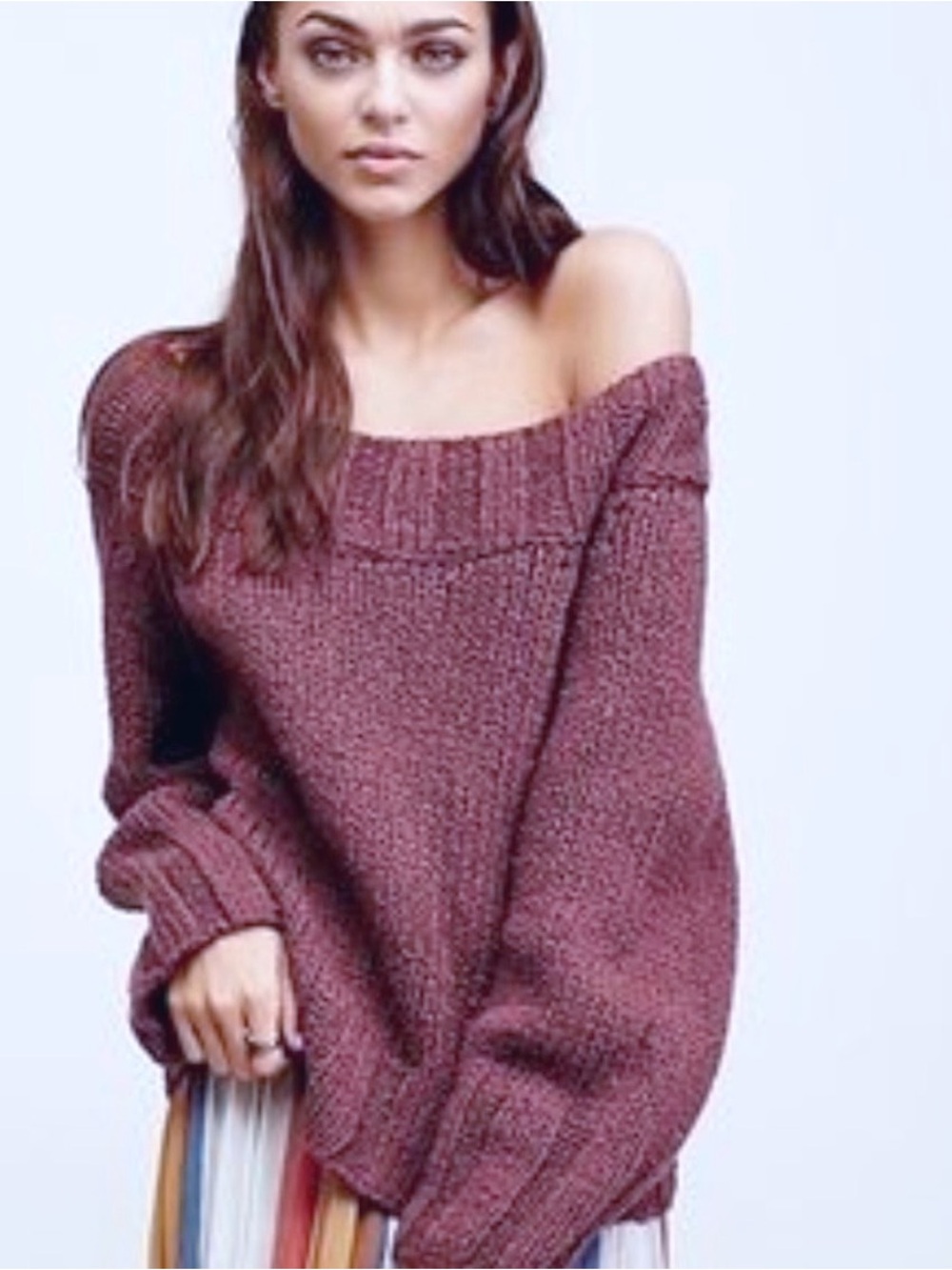 Free People Beachy off-the-shoulder sweater